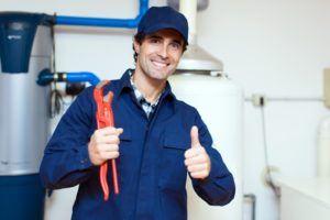 plumber smiling at the camera