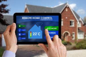 remote home control online home automation system on a digital tablet