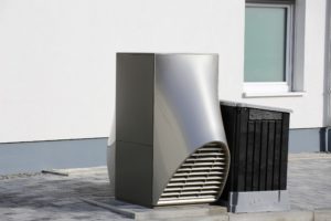 Heat pump on a residential home