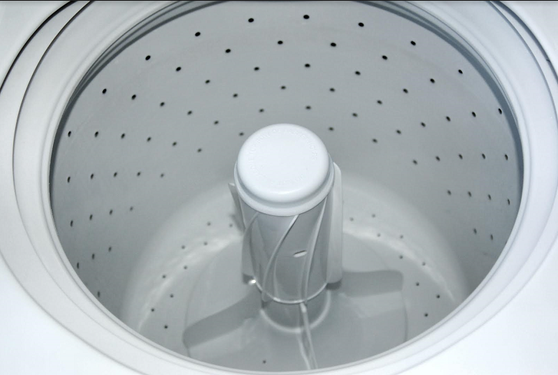 Top view inside a Top Loading Washing Machine