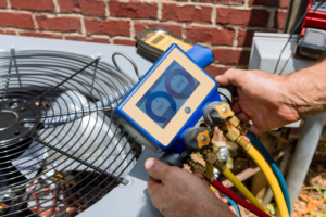 HVAC diagnostic tests being done by a professional at Christianson Air Conditioning and Plumbing