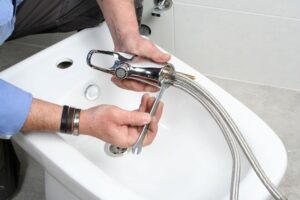 Professional installing bidet